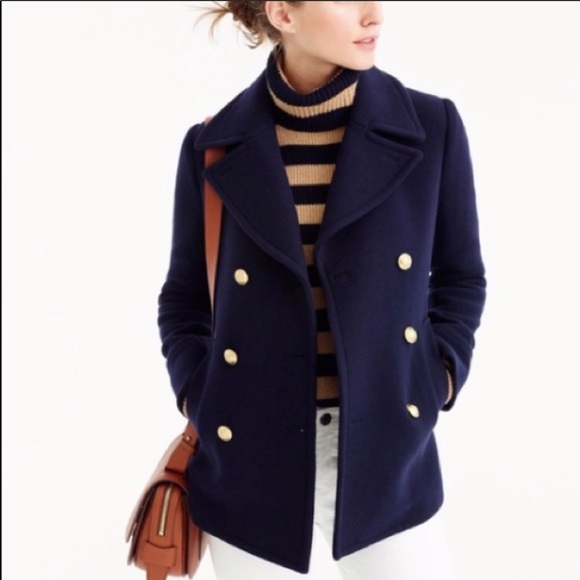 J. Crew Jackets & Blazers - J. Crew Navy Peacoat